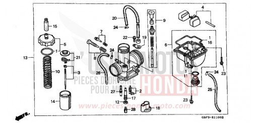 CARBURATEUR CR80RT de 1996